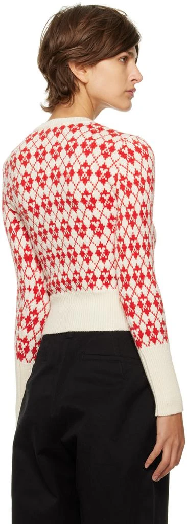 商品AMI|Red & Off-White Jacquard Sweater,价格¥1038,第3张图片详细描述