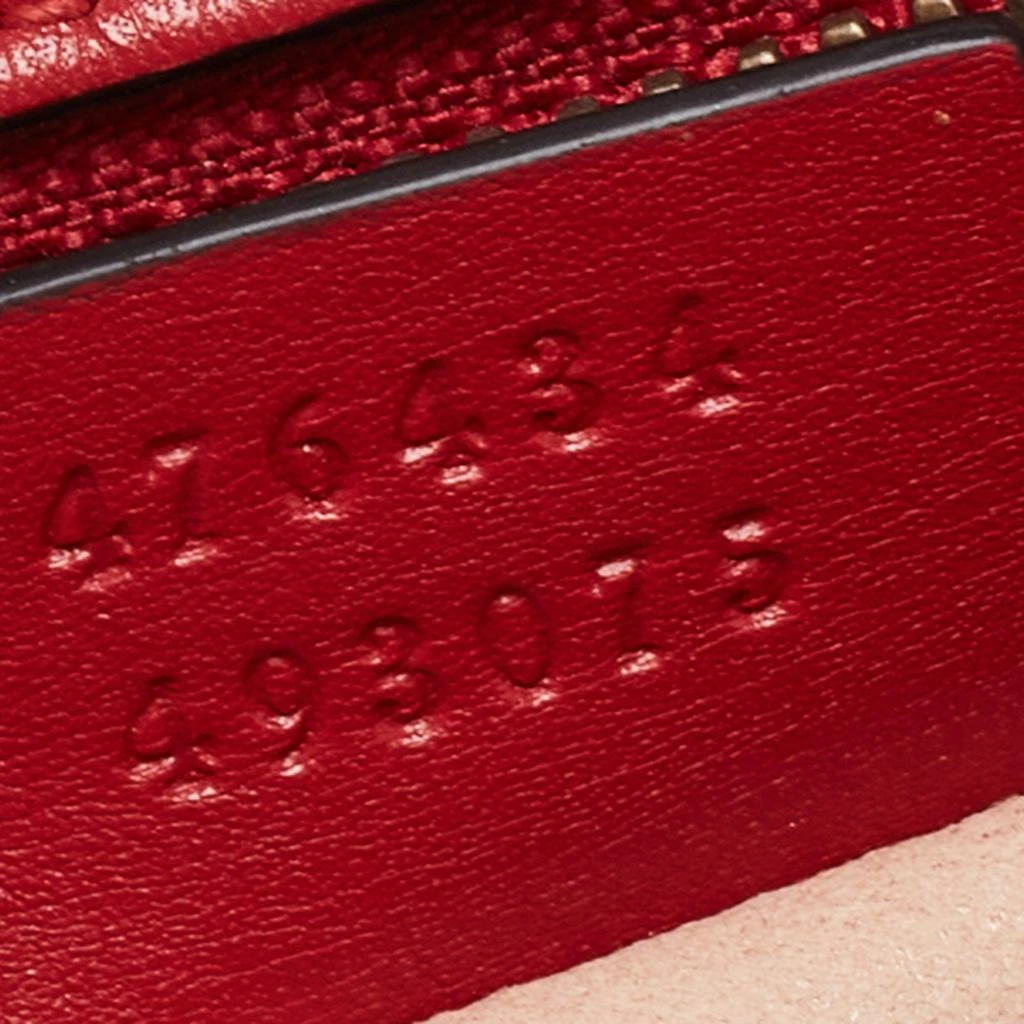 Gucci Red Matelassé Leather GG Marmont Belt Bag 商品