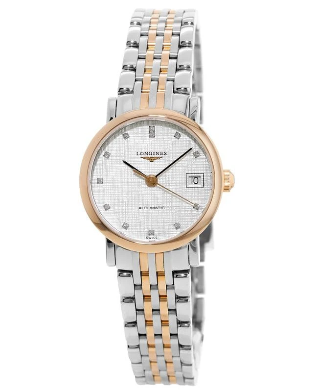 商品Longines|Longines Elegant Automatic Steel & Rose Gold Women's Watch L4.309.5.77.7,价格¥13905,第1张图片
