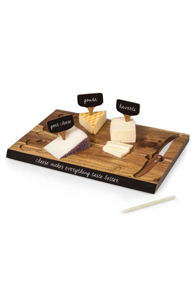 商品Toscana a Picnic Time Brand|TOSCANA Delio Acacia Chalkboard Cheese Board & Tools Set,价格¥310,第5张图片详细描述