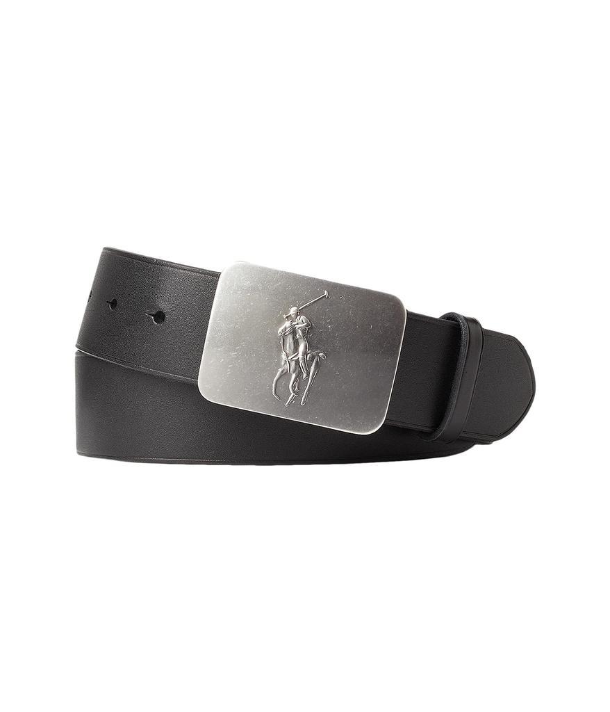 商品Ralph Lauren|Pony-Plaque Leather Belt,价格¥368,第1张图片