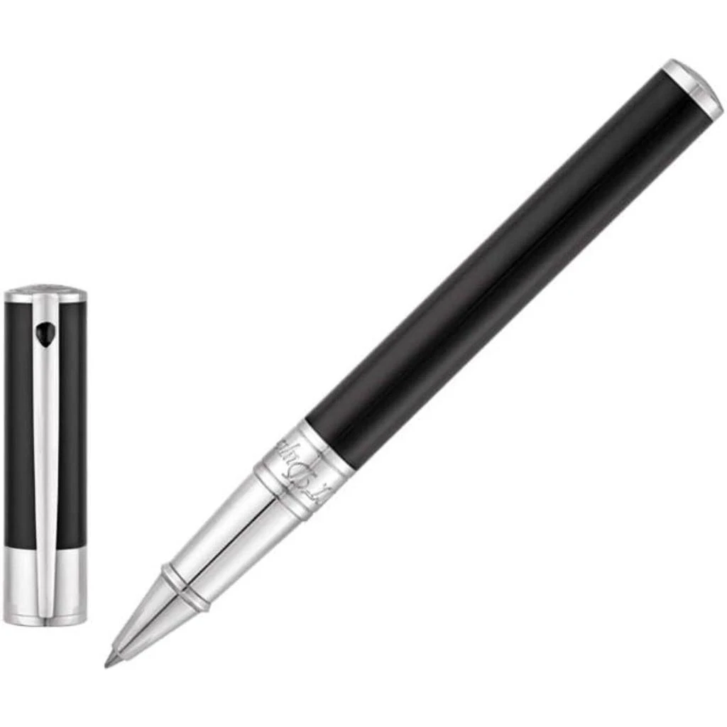 商品S.T. Dupont|S.T. Dupont Rollerball Pen - D-Initial Black Lacquer and Polished Chrome | DP262200,价格¥1118,第2张图片详细描述