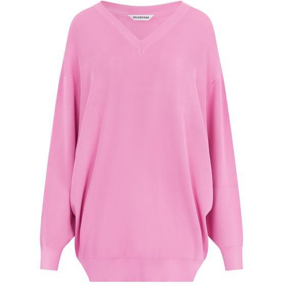 商品Balenciaga|超大尺寸V领套头衫,价格¥7271,第1张图片