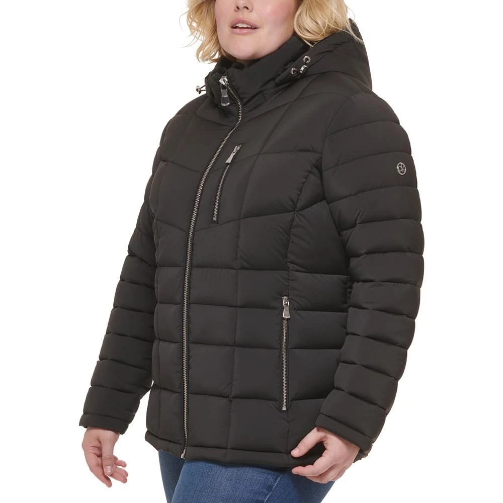 商品Calvin Klein|Women's Plus Size Faux-Fur-Trim Hooded Puffer Coat, Created for Macy's,价格¥718,第5张图片详细描述