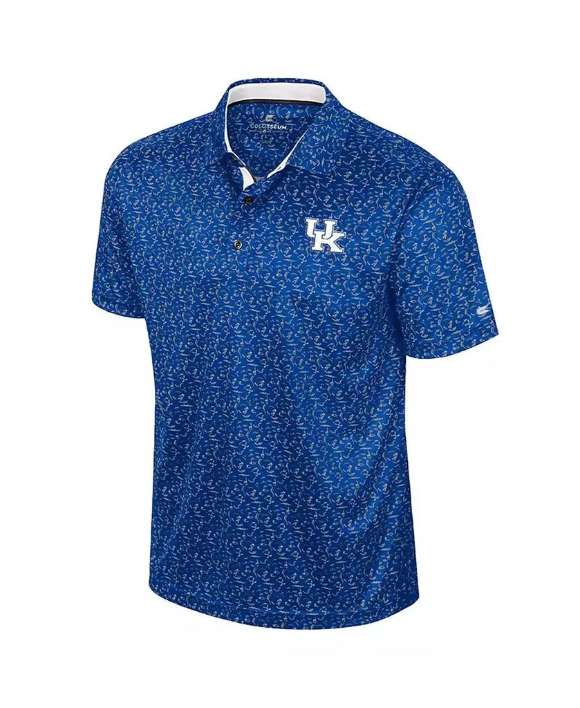 商品Colosseum|Men's Royal Kentucky Wildcats Sublimated Golf Polo Shirt,价格¥374,第2张图片详细描述