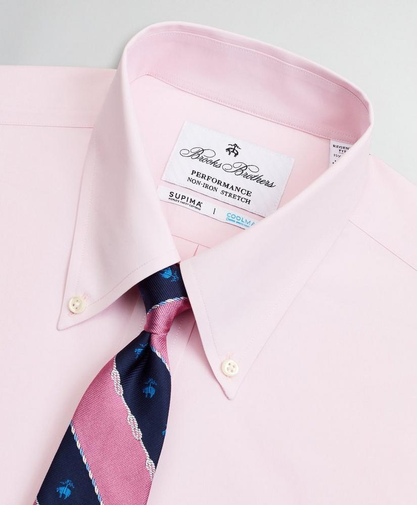 商品Brooks Brothers|Regent Regular-Fit Dress Shirt, Performance Non-Iron with COOLMAX®, Button-Down Collar Twill,价格¥373,第4张图片详细描述
