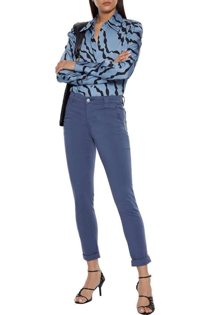 商品J Brand|Paz cropped cotton-blend sateen skinny pants,价格¥681,第4张图片详细描述