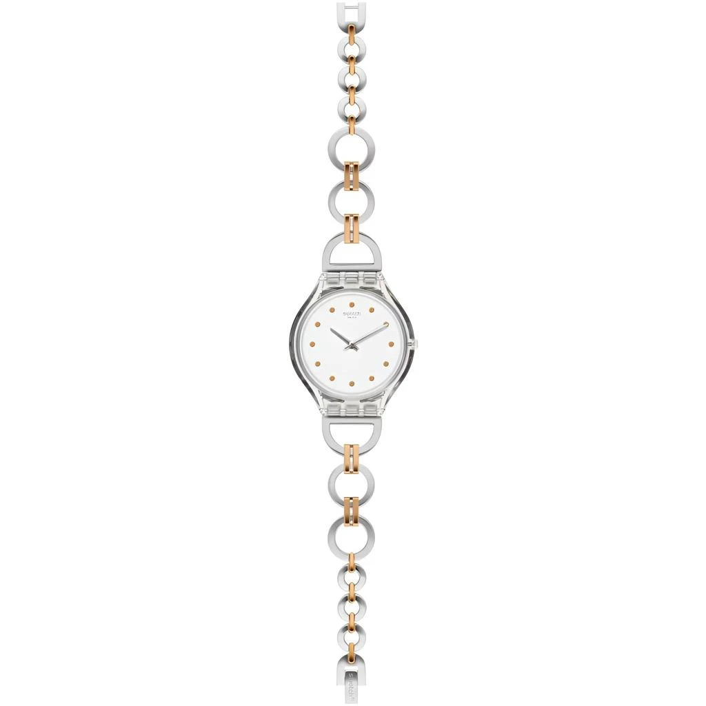 商品Swatch|Swatch Women's Watch - Skin Skinring Quartz White Dial Two Tone Bracelet | SVOK102G,价格¥639,第2张图片详细描述
