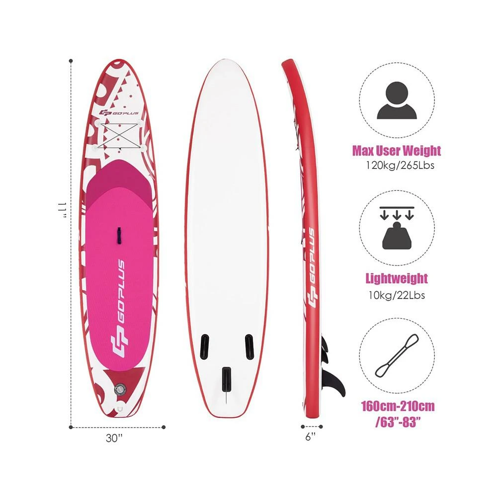 商品Costway|11' Inflatable Stand Up Paddle Board SUP Surfboard,价格¥1259,第3张图片详细描述