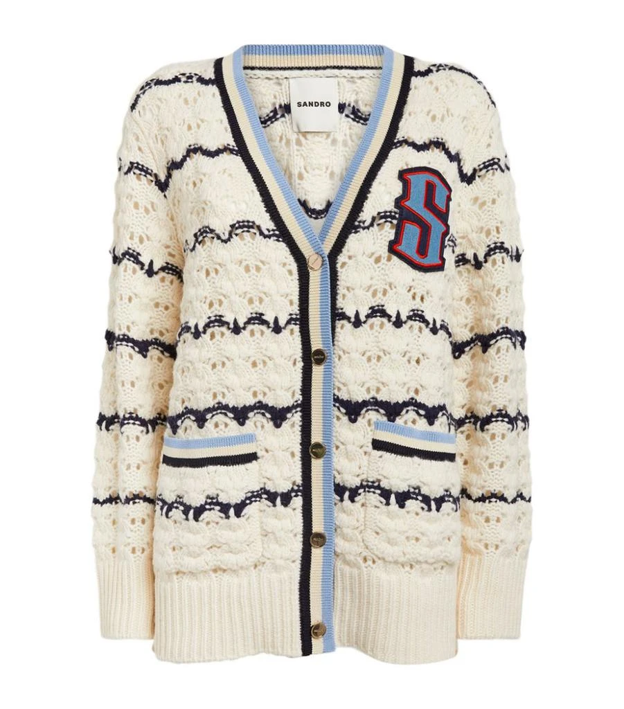 商品Sandro|Wool-Rich Striped Cardigan,价格¥1512,第1张图片