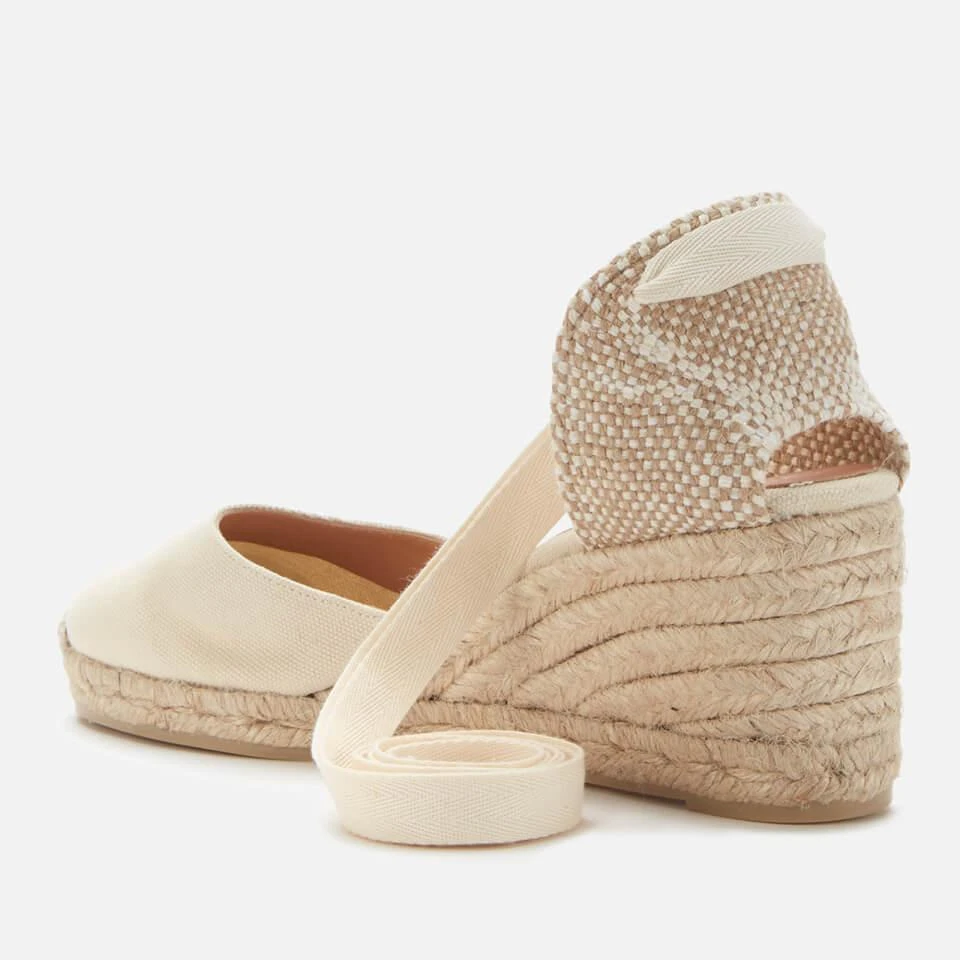 商品CASTAÑER|Castañer Women's Carina 绑带草编鞋 - Ivory,价格¥970,第2张图片详细描述