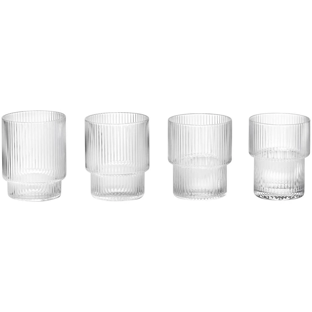 商品Ferm Living|Ripple Glass (Set of 4),价格¥285,第1张图片详细描述