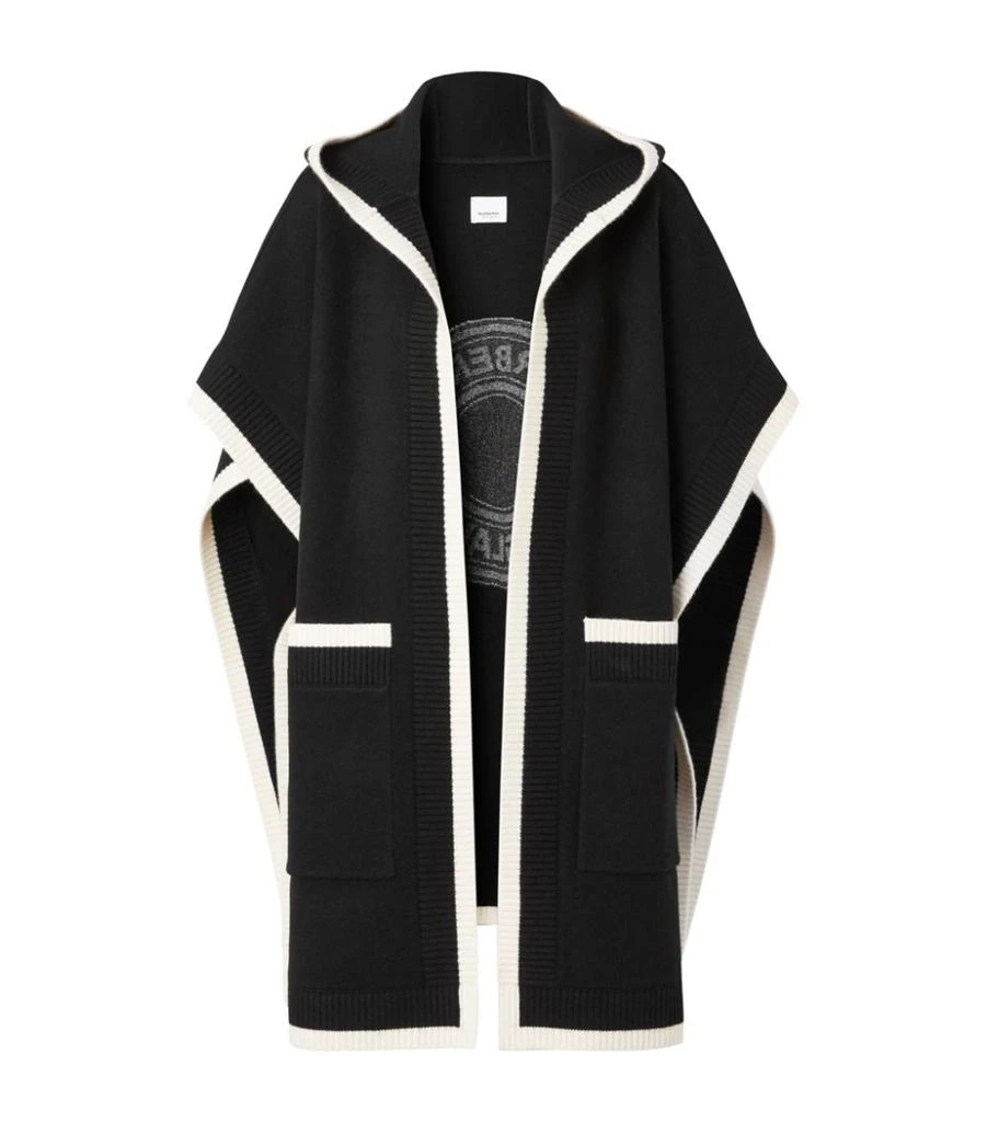 商品Burberry|Wool-Cashmere Logo Cape,价格¥10058,第1张图片