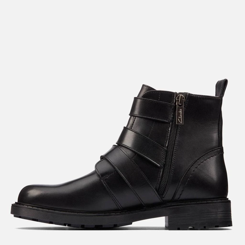 商品Clarks|CLARKS WOMEN'S ORINOCO 2 STUD LEATHER BIKER BOOTS - BLACK,价格¥520,第3张图片详细描述