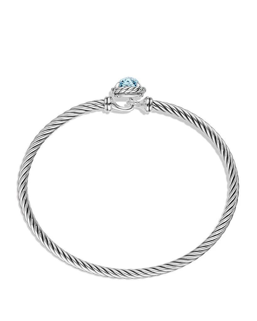 Châtelaine Bracelet with Blue Topaz 蓝托帕水晶银绞绳手环 商品