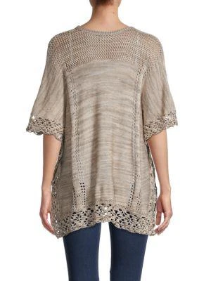 商品Democracy|Side-Slit Crochet Top,价格¥198,第2张图片详细描述