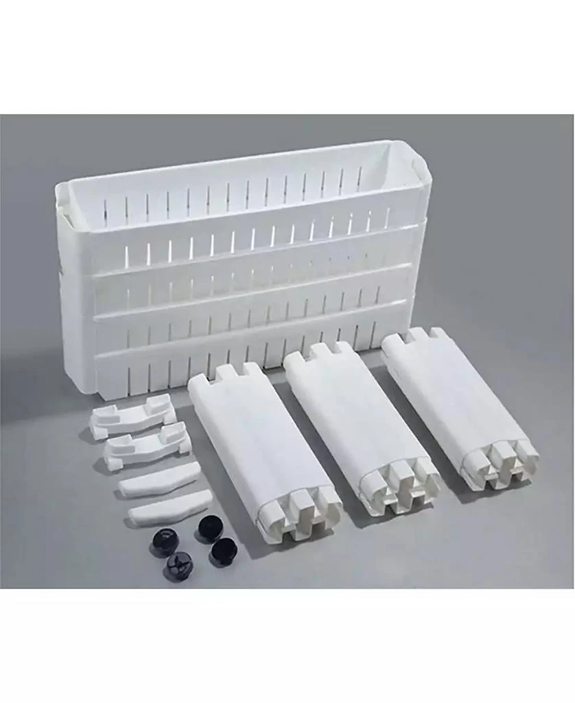 商品Basicwise|Vintiquewise Slim Storage Cabinet Organizer 4 Shelf Rolling Pull Out Cart Rack Tower with Wheels,价格¥590,第4张图片详细描述