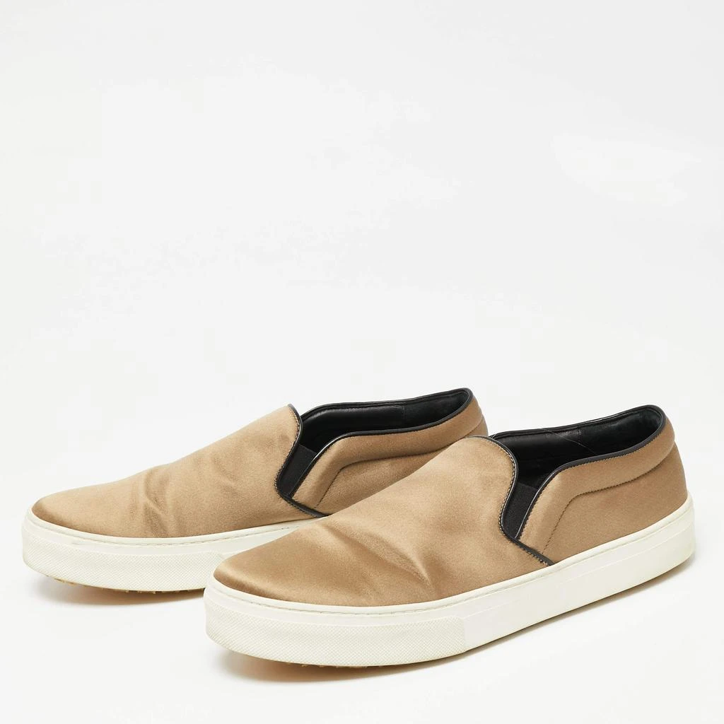 商品[二手商品] Celine|Celine Olive Green Satin Slip-On Sneakers Size 41,价格¥1052,第2张图片详细描述