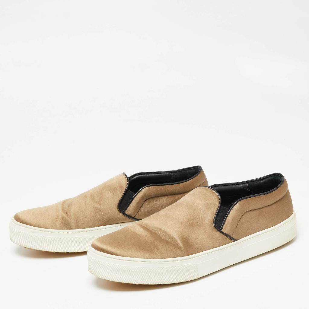 商品[二手商品] Celine|Celine Olive Green Satin Slip-On Sneakers Size 41,价格¥1400,第4张图片详细描述