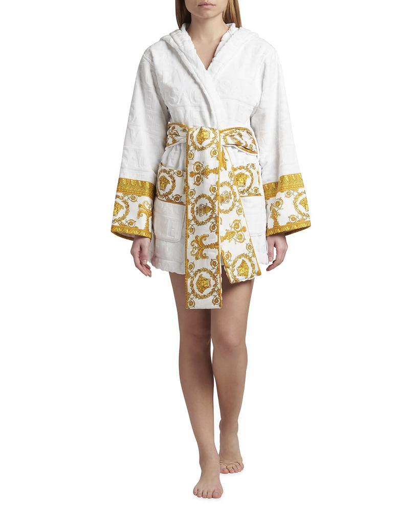 商品Versace|I Heart Baroque Hooded Short Bathrobe,价格¥4113,第1张图片