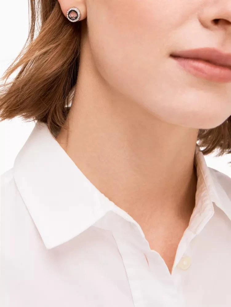 商品Kate Spade|Spot The Spade Pave Halo Spade Studs,价格¥204,第5张图片详细描述