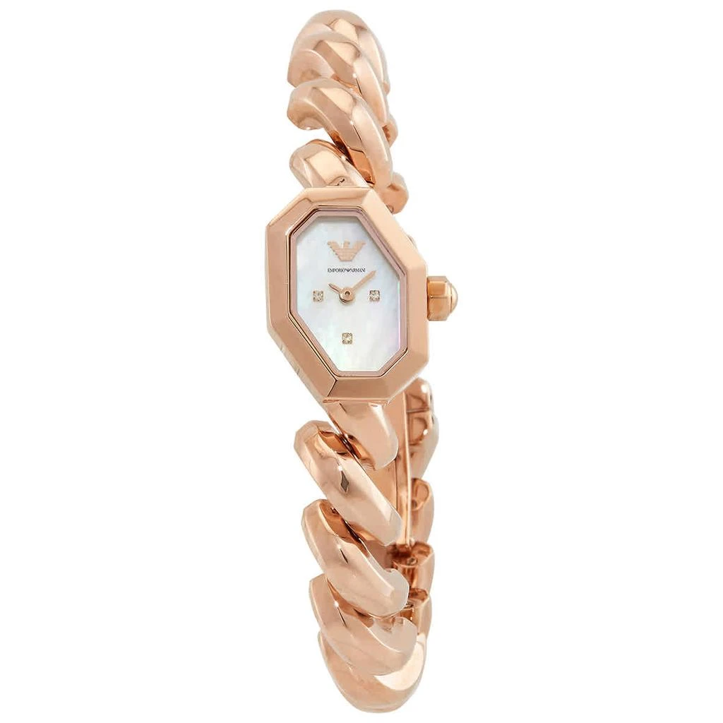 商品Emporio Armani|Quartz Crystal White Mother of Pearl Dial Ladies Watch AR11479,价格¥1779,第1张图片