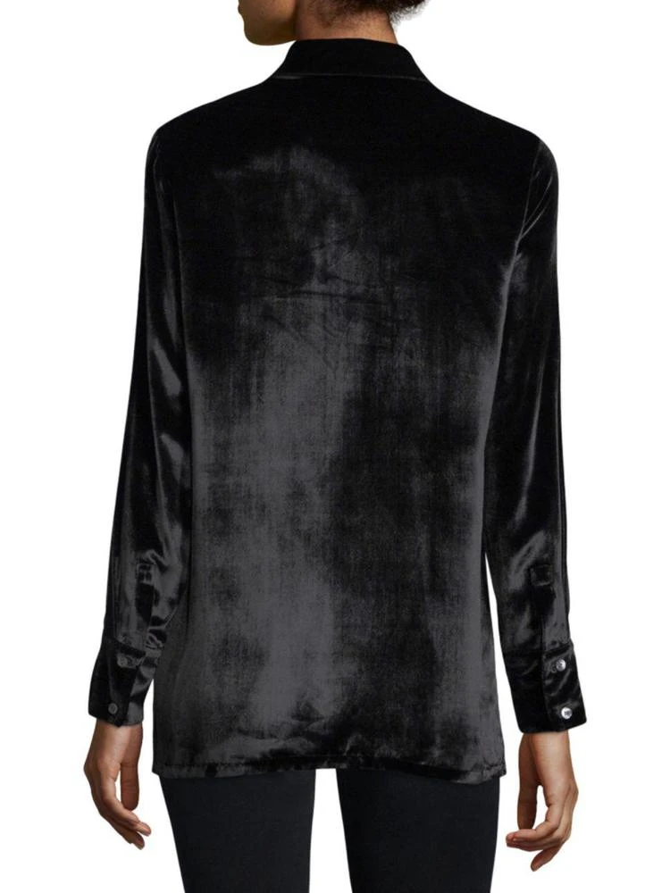 商品J Brand|Nora Velvet Button Front Blouse,价格¥1106,第2张图片详细描述