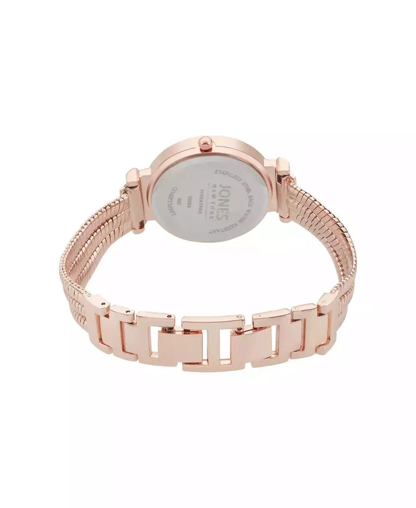 商品American Exchange|Women's Genuine Diamond Dial Rose Gold-Tone Tri-Band Analog Watch 40mm,价格¥244,第3张图片详细描述