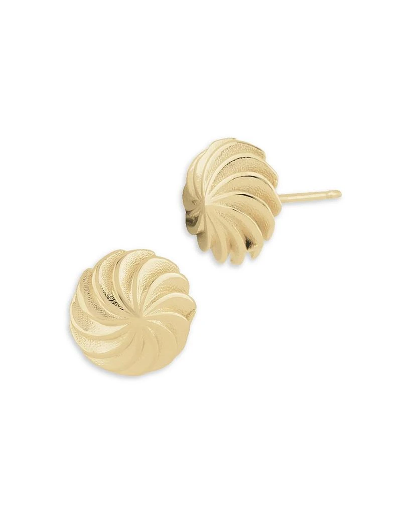 商品Moon & Meadow|14K Yellow Gold Round Starburst Stud Earrings,价格¥2436,第1张图片