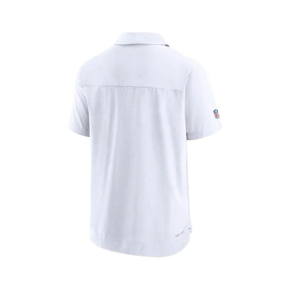 商品NIKE|Men's White Dallas Cowboys Sideline Lockup Performance Polo Shirt,价格¥458,第2张图片详细描述