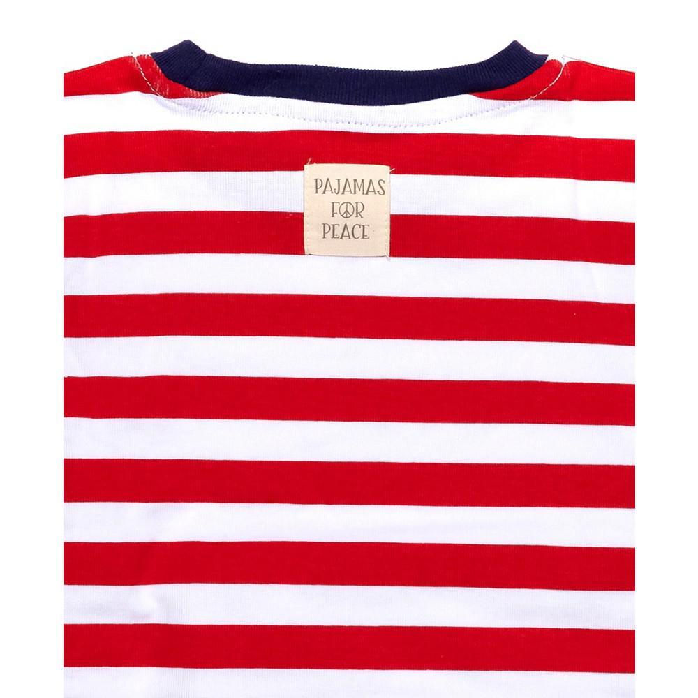 商品Pajamas for Peace|Love Stripe Baby Boys and Girls 2-Piece Pajama Set,价格¥199,第5张图片详细描述