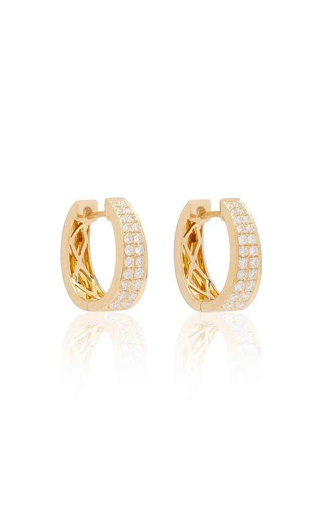 商品Anita Ko|Anita Ko - Meryl 18K Yellow Gold Diamond Huggie Earrings - Gold - OS - Moda Operandi - Gifts For Her,价格¥30748,第1张图片