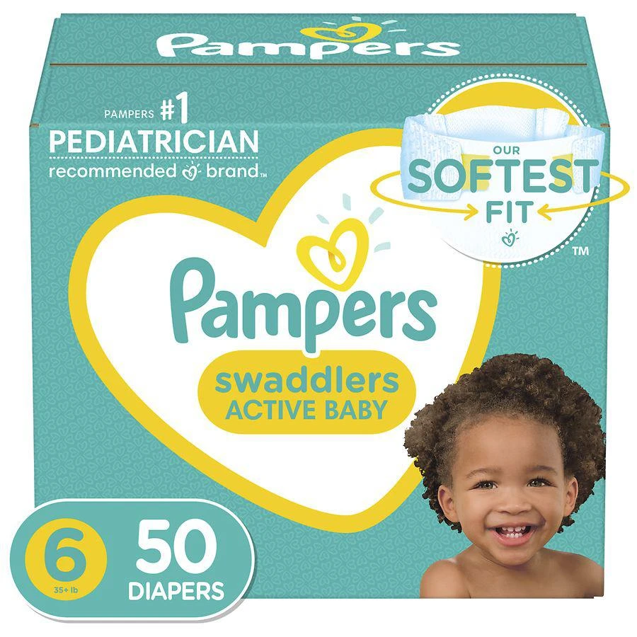 商品Pampers|Diapers, Ultra Absorbent and Soft Disposable 6 (50 ct),价格¥283,第5张图片详细描述