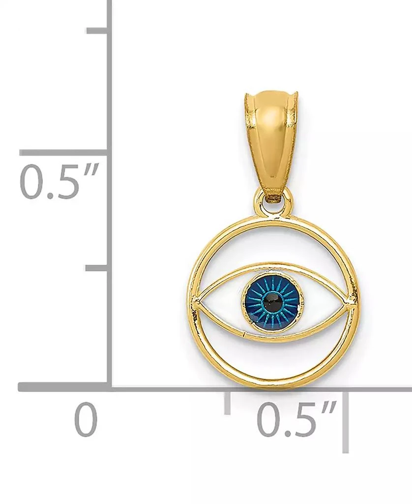 商品Macy's|Evil Eye Charm Pendant in 14k Gold and Enamel,价格¥743,第3张图片详细描述