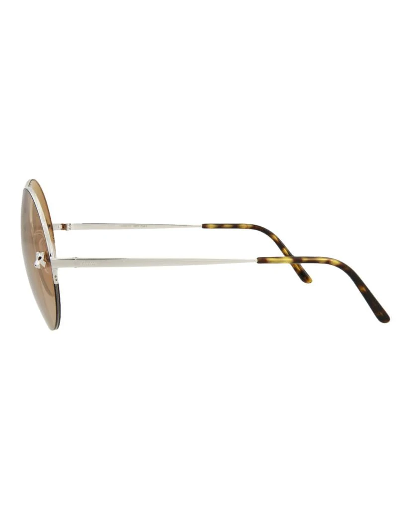 商品Cartier|Round/Oval-Frame Metal Sunglasses,价格¥1914,第3张图片详细描述