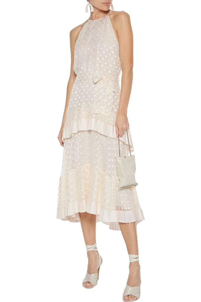 商品Zimmermann|Picnic tiered fil coupé chiffon midi dress,价格¥960,第2张图片详细描述