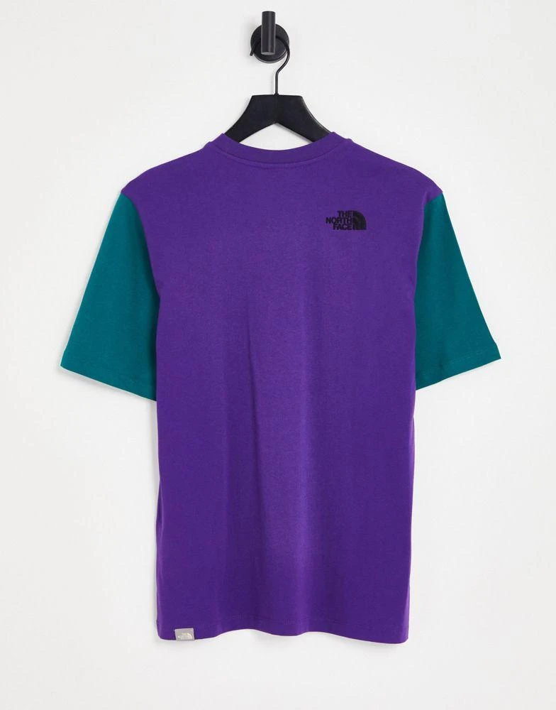 商品The North Face|The North Face Essential Colourblock t-shirt in purple Exclusive at ASOS,价格¥169,第2张图片详细描述