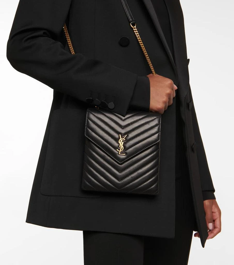 商品Yves Saint Laurent|Double Flap leather crossbody bag,价格¥13121,第2张图片详细描述