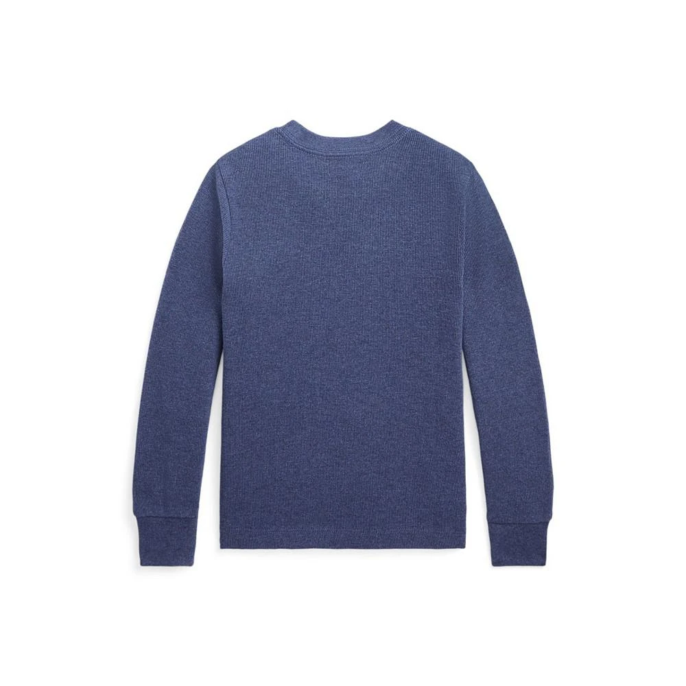 商品Ralph Lauren|Toddler and Little Boys Logo Waffle-Knit Long-Sleeve T-shirt,价格¥118,第2张图片详细描述