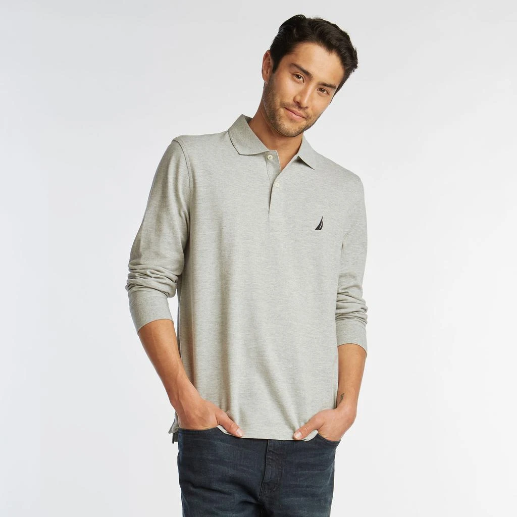 商品Nautica|Nautica Mens Classic Fit Long Sleeve Polo,价格¥137,第4张图片详细描述