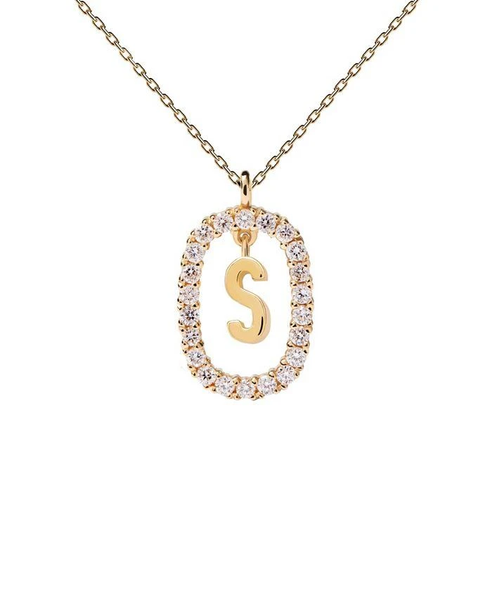 商品PDPAOLA|Women's Diamonds and Gold Letter Necklace,价格¥10588,第1张图片