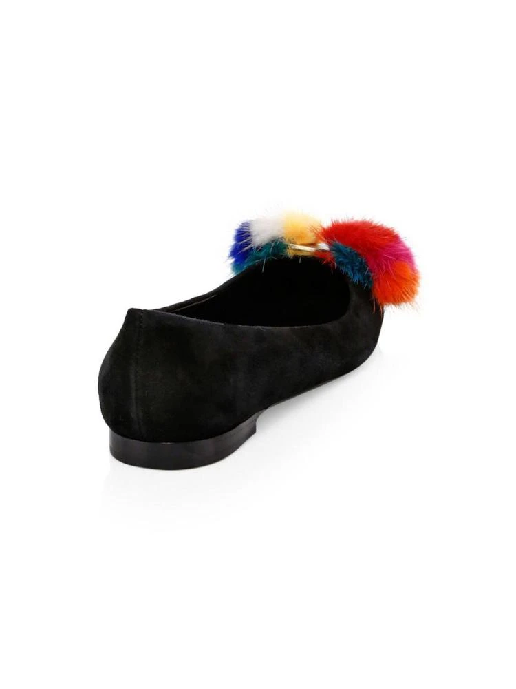 商品Salvatore Ferragamo|Vara Rainbow Mink Flats,价格¥4430,第3张图片详细描述