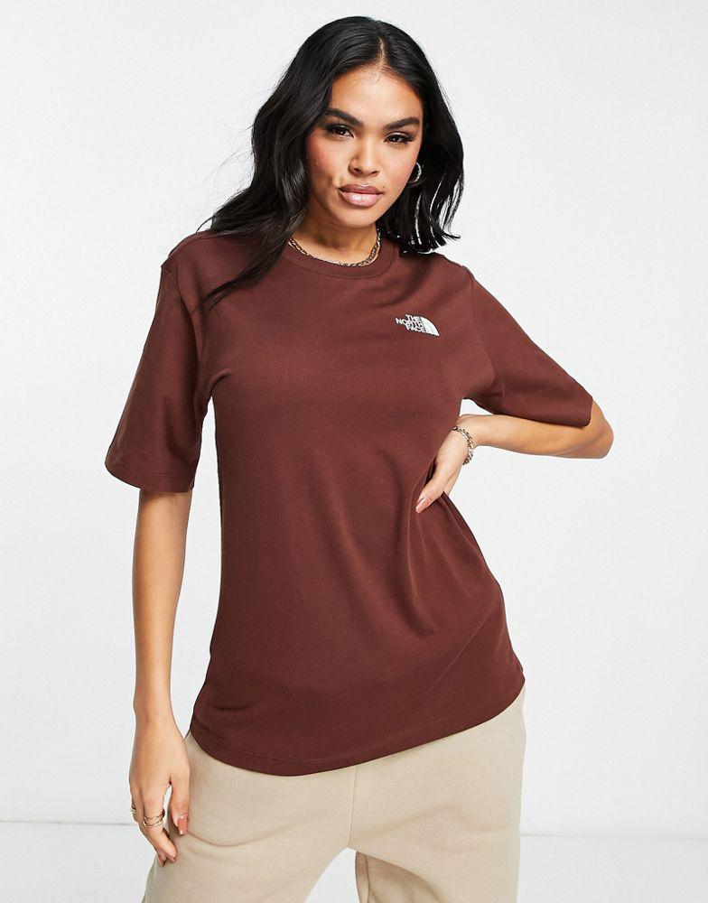 The North Face Simple Dome relaxed fit t-shirt in brown Exclusive at ASOS商品第1张图片规格展示