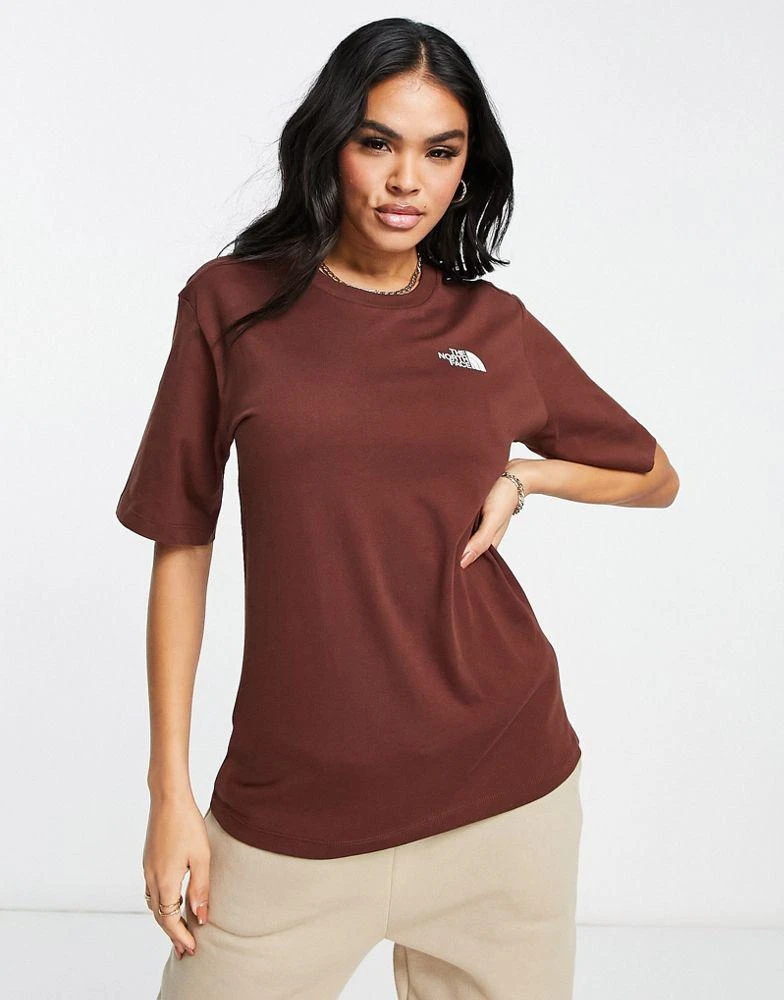 商品The North Face|The North Face Simple Dome relaxed fit t-shirt in brown Exclusive at ASOS,价格¥120,第1张图片