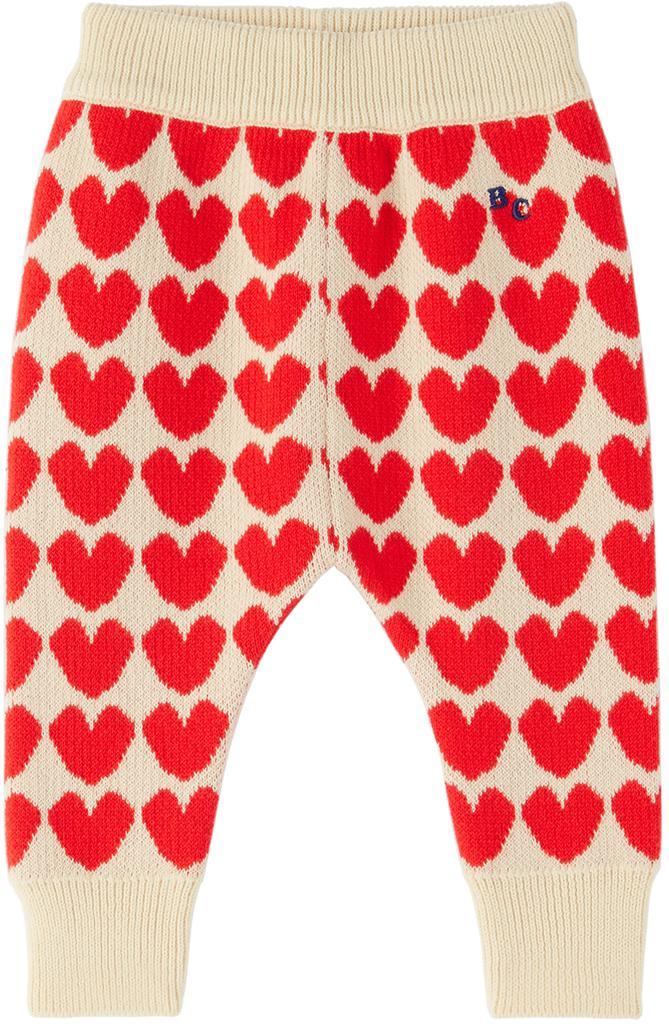商品BOBO CHOSES|Baby Beige Hearts Lounge Pants,价格¥514,第1张图片