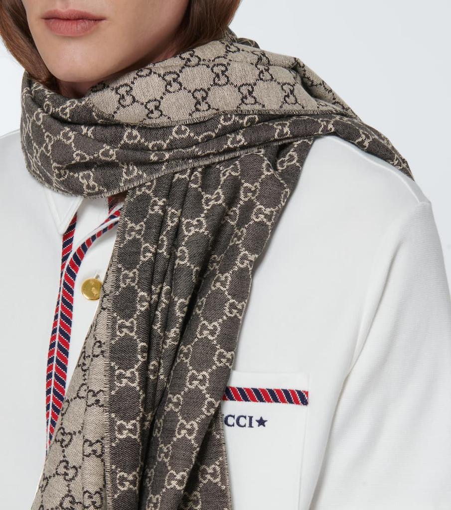 商品Gucci|GG棉质提花围巾,价格¥4391,第5张图片详细描述