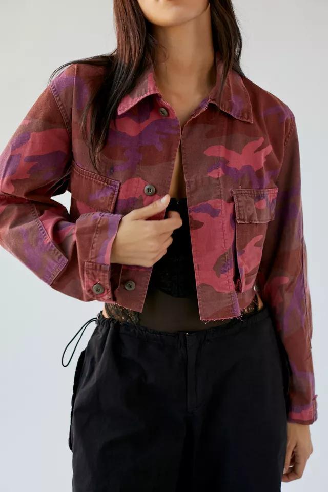 商品Urban Renewal|Urban Renewal Remade Overdyed Raw Crop Camo Jacket,价格¥509,第1张图片