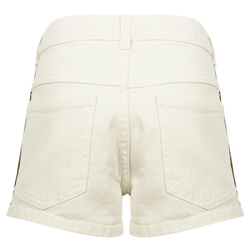 White Denim Logo Tape Shorts商品第5张图片规格展示
