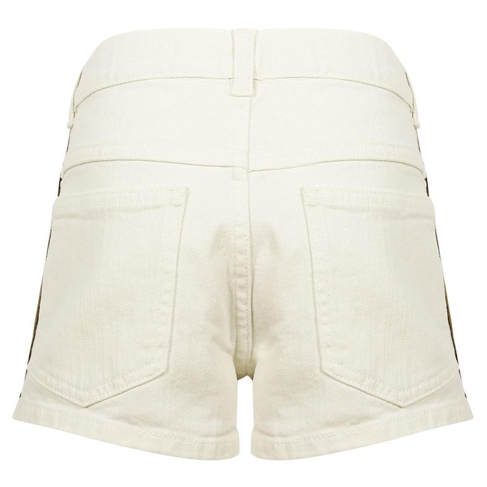 商品Fendi|White Denim Logo Tape Shorts,价格¥1047,第7张图片详细描述