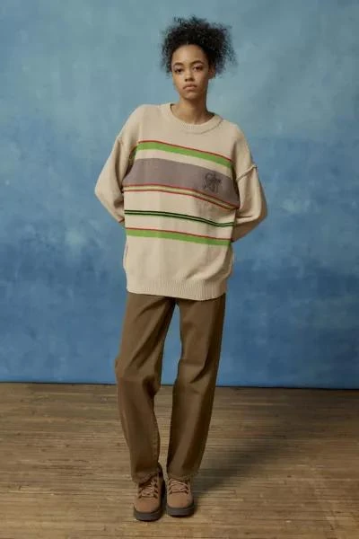 商品BDG|BDG Roman Stripe Pullover Crew Neck Sweater,价格¥76,第1张图片